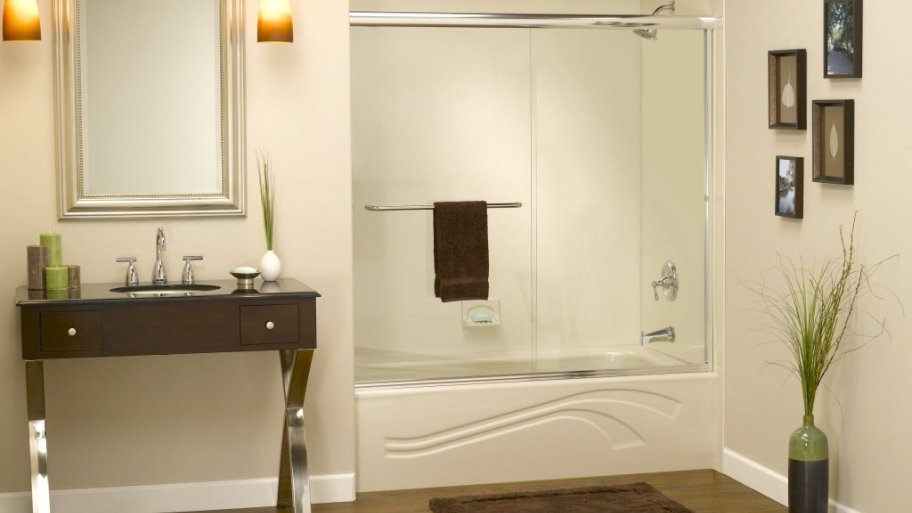 bathroom remodel, shower, vanity, mirror